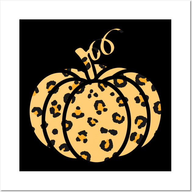 Leopard Pumpkin Cheetah Pumpkin - Halloween Thanksgiving Wall Art by HappyGiftArt